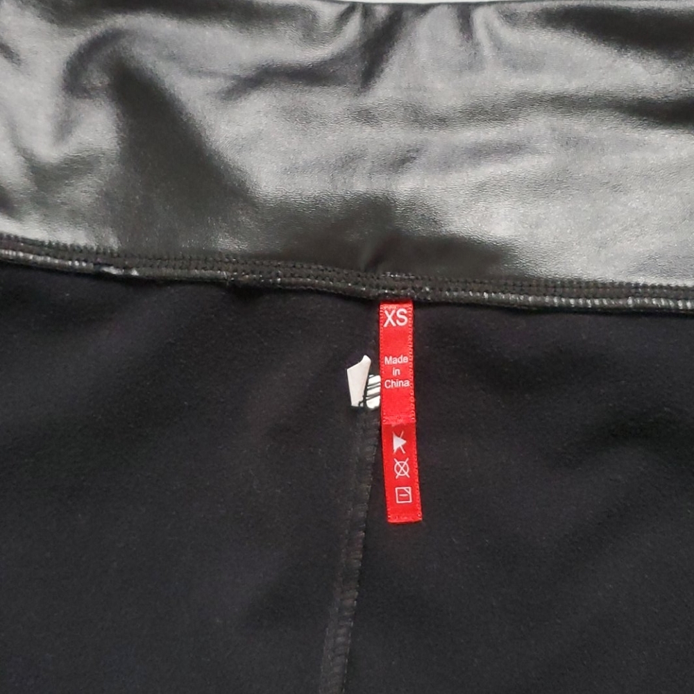 SOLD Stretchy High Waisted Faux Leather Pants - Picture 4 of 6